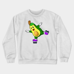 Avocado Inline skating Roller skates Crewneck Sweatshirt